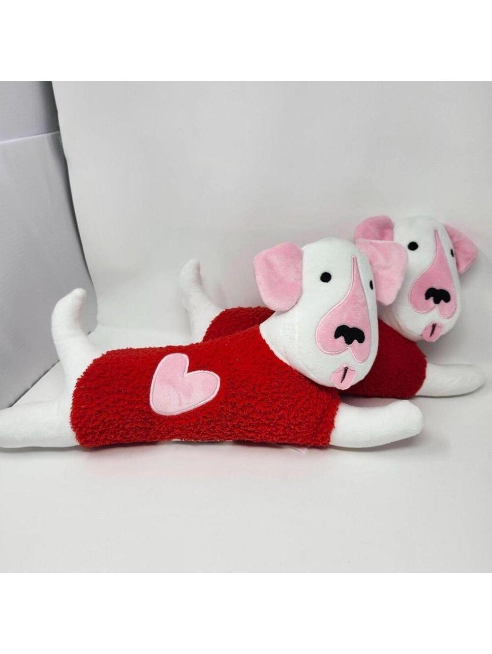 Pair of Sweetheart Dog Pillows Target Wondershop Valentines NWT 18 Inch